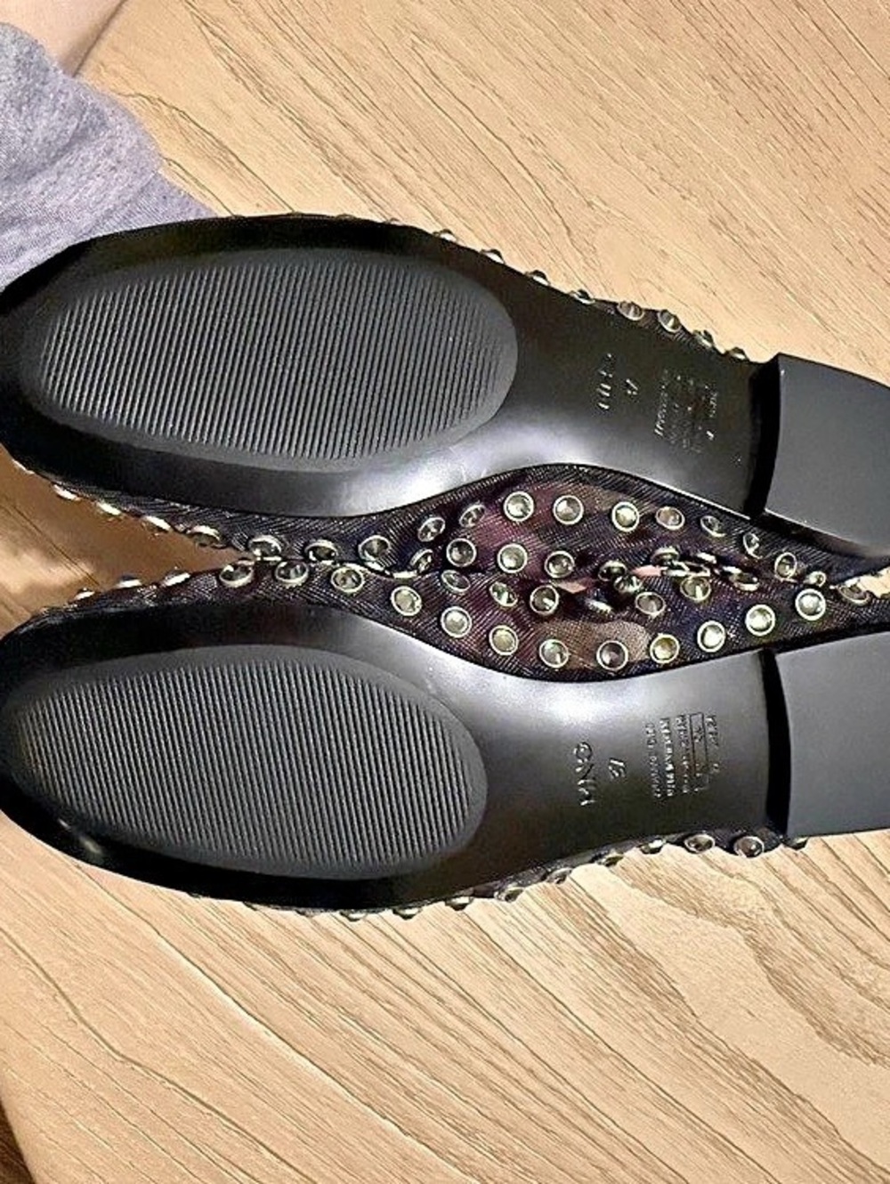 Mango Rhinestone mesh ballet flat - Picture 3 of 3